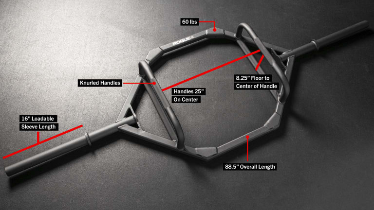 Rogue TB-2 Trap Bar - 60LB Hex Bar with Knurled Handles | Rogue